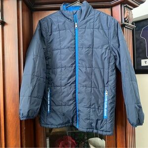 CalvinKlein Boys Blue Puffer Jacket Size M 10-12 Fleeced Lined Winter Coat